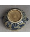裂紋釉青花 香爐瓷缸